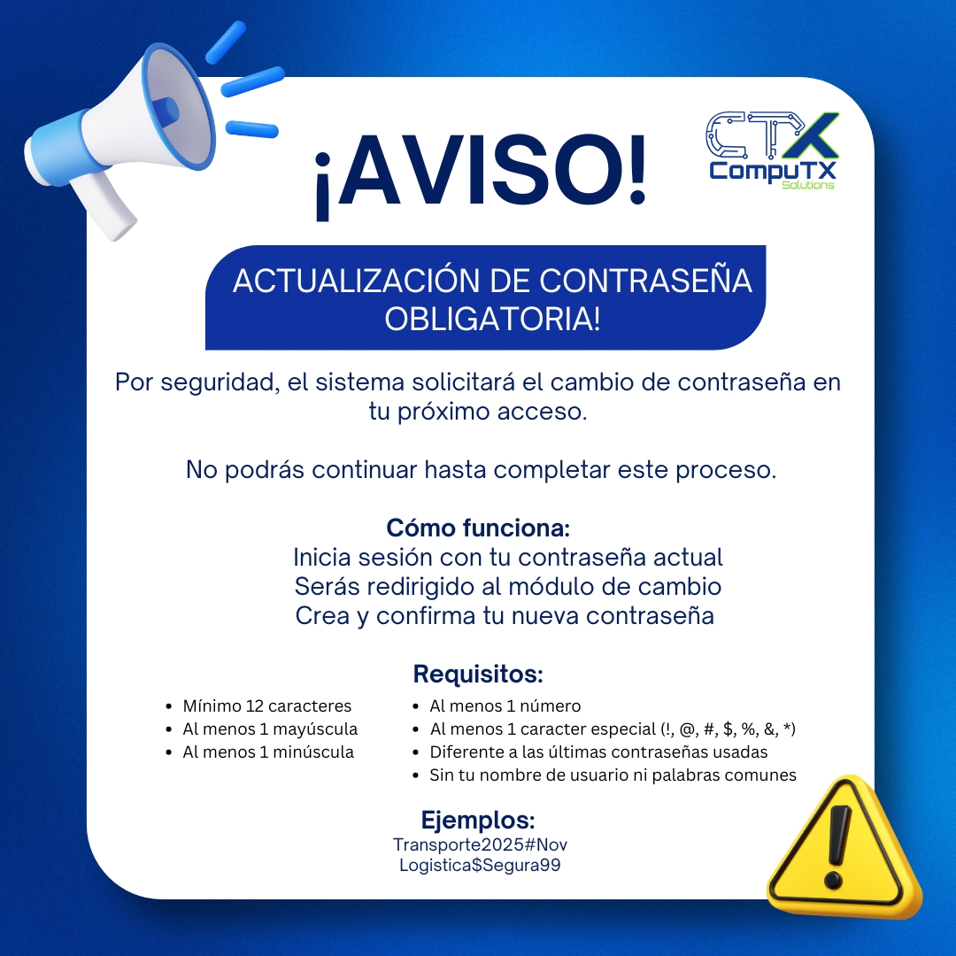 Aviso-Cambio de contraseña.